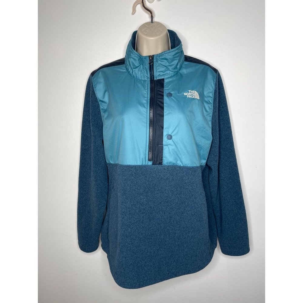 The North Face Womens Half Zip Button Pocket Fleece Jacket Size XL